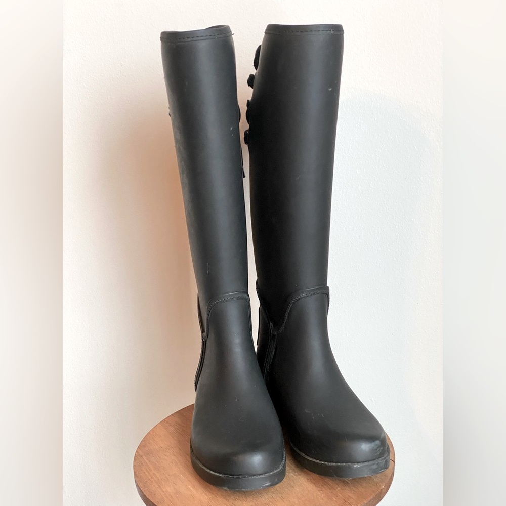 Coach Tristee Matte Black Rain Boot size 6
